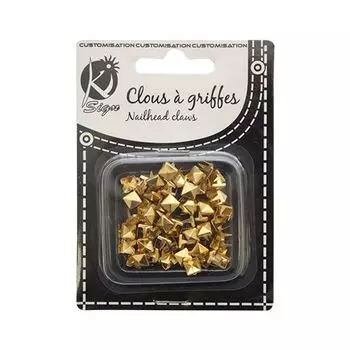 KS-GC6 Заклепки квадратные 6х6мм, 60 шт Ki Sign (золото)