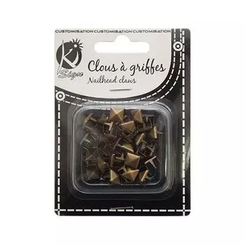 KS-GC8 Заклепки квадратные 8х8мм, 40 шт Ki Sign (античная бронза)