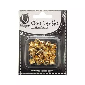 KS-GC8 Заклепки квадратные 8х8мм, 40 шт Ki Sign (золото)