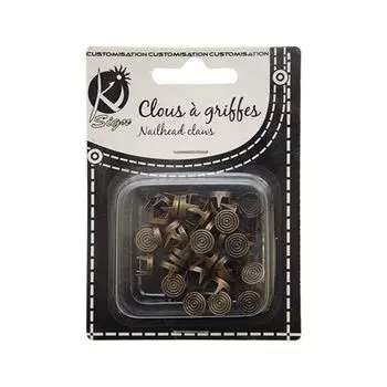 KS-GRS9AB Заклепки круглые со спиралью 9мм, античная бронза, 40 шт Ki Sign