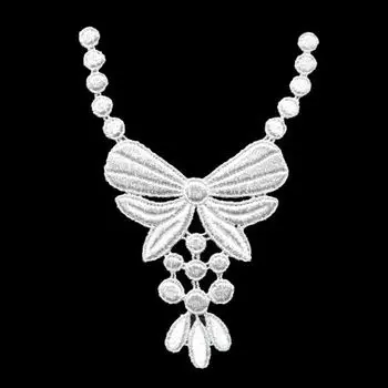 KS-MD18 Термоаппликация кружевная 'Колье', 13*8,5см, 1шт Ki Sign