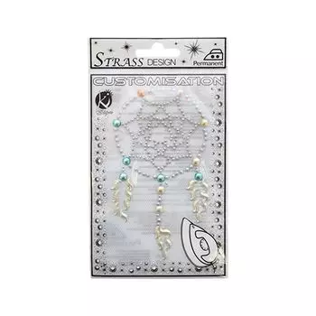 KS-MSM17 Термоаппликация из страз 'Ловец снов', металлик, 13*7,5см Ki Sign