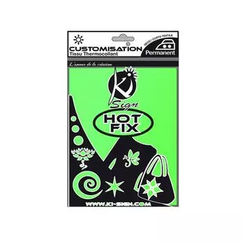 KS-TISSU-FLUO Лист термоклеевой Неон для аппликаций, 15*20см Ki Sign (зеленый)