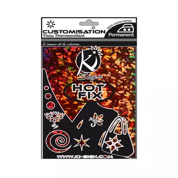 KS-TISSU Лист термоклеевой с текстурой для аппликаций, 15*20см Ki Sign (бронзовый зеркальный)