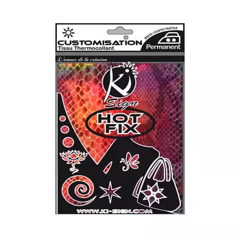 KS-TISSU Лист термоклеевой с текстурой для аппликаций, 15*20см Ki Sign (змеиная кожа медная)