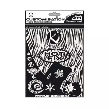 KS-TISSU Лист термоклеевой с текстурой для аппликаций, 15*20см Ki Sign (зебра)