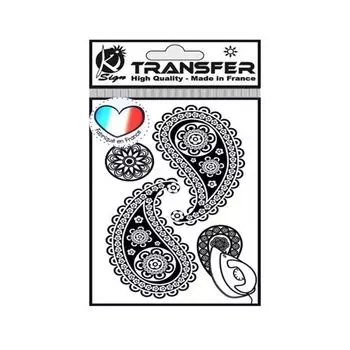 KS-TRM-N14 Термотрансферный мотив 'Узоры', черный, 9*14,5см Ki Sign