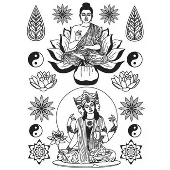 KS-TRN-BOUDDHA Термотрансферный мотив 'Будда', черный, А4 Ki Sign