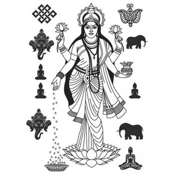 KS-TRN-INDIA Термотрансферный мотив 'Индия', черный, А4 Ki Sign