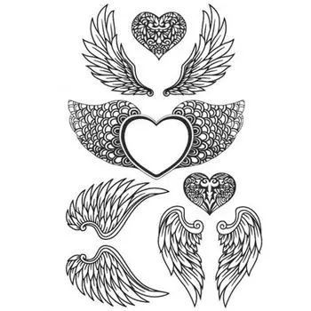 KS-TRN-WINGS03 Термотрансферный мотив 'Крылья ангела 3', черный, А4 Ki Sign