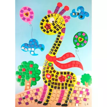 L004 Мозайка-стикеры Колор Кит 'Жирафик' 26*18,5см