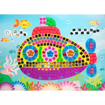 L008 Мозайка-стикеры Колор Кит 'Подводная лодка' 26*18,5см