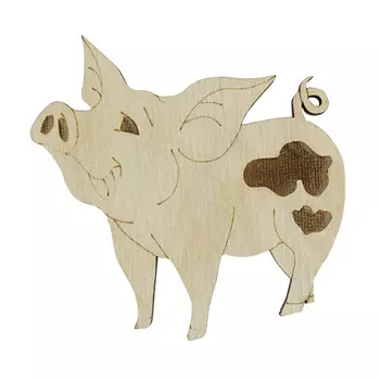 L-1009 Деревянная заготовка 'Хряк' 70*70*4мм Astra&amp;Craft