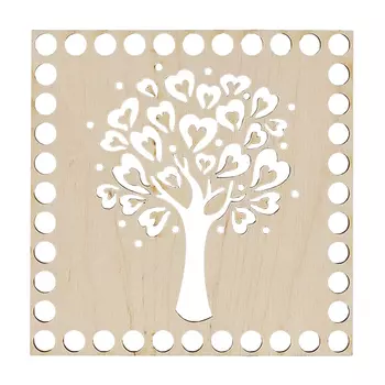 L-1015 Деревянная заготовка Крышка Квадрат 150*150*4мм Астра