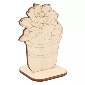 L-1028 Деревянная заготовка 'Кактус' №3 7,5*10,3*6,0см АСТРА