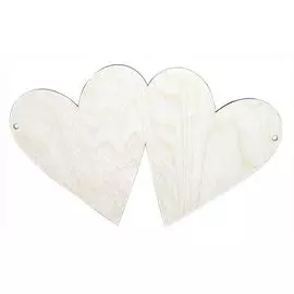 L-104 Деревянная заготовка панно '2 сердечка', 25 см, 'Астра'