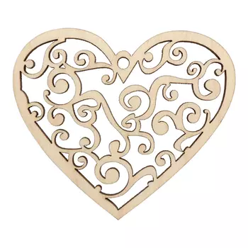 L-1051 Деревянная заготовка 'Сердечко' №9 7,9*6,9см АСТРА