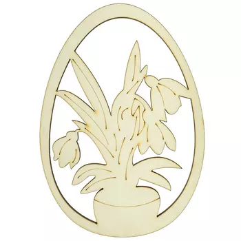 L-1057 Деревянная заготовка яйцо 'Тюльпаны' 10,5*15,0см Astra&amp;Craft