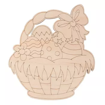 L-1066 Деревянная заготовка Пасхальнай корзинка 14,2*16,0см АСТРА