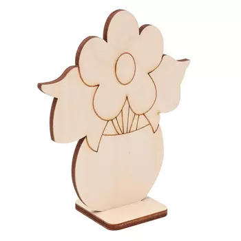 L-1083 Деревянная заготовка на подставке ' Цветок' №3 12,0*11,2см Astra&amp;Craft