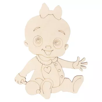 L-1099 Деревянная заготовка Малышка 11*16см АСТРА