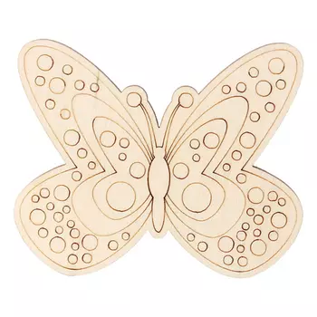 L-1101 Деревянная заготовка Бабочка №2 7,9*6,5см АСТРА
