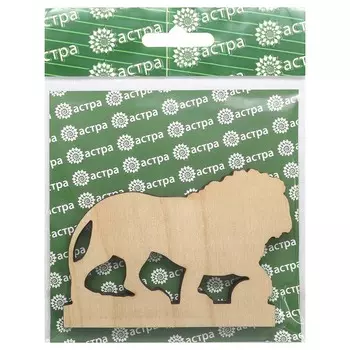 L-1168 Деревянная заготовка 'Лев'11*6,8*0,6см Астра