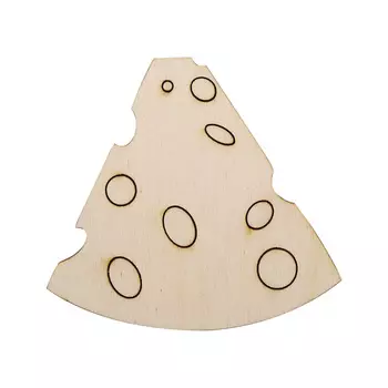 L-1222 Деревянная заготовка ' Кусочек сыра' 8*7,7*0,3см Астра