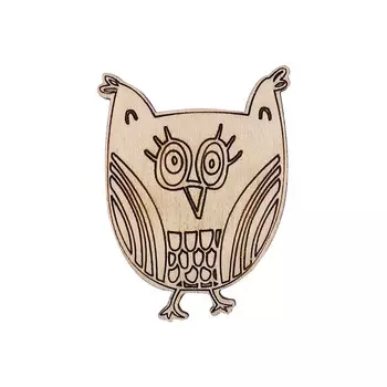 L -1237 Деревянная заготовка 'Сова' 4,5*3*0,3см Астра