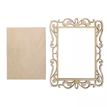 L-1241 Деревянная заготовка ' Рамочка' 10,3*7,5*0,4см Астра