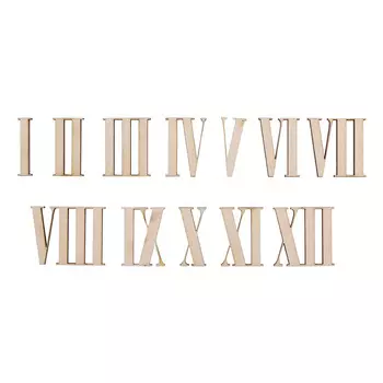 L-1243 Деревянная заготовка Римские цифры (12шт) 3*3*0,3см Астра