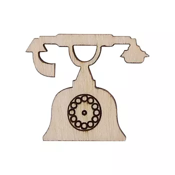 L-1251 Деревянная заготовка 'Телефон' 2,5*2,3*0,3см Astra&amp;Craft