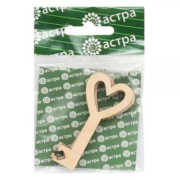 L-127 Деревянная заготовка 'Ключ №1', 6*3 см, упак,/2шт., Astra&amp;Craft