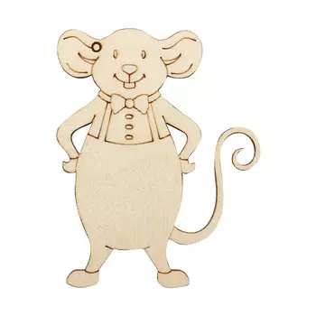 L-1317 Деревянная заготовка 'Мистер Мышь' 8,9*6,9*0,3см Astra&amp;Craft