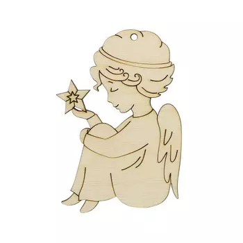 L-1320 Деревянная заготовка 'Ангел в мыслях' 8,8*6,1*0,3 см Астра