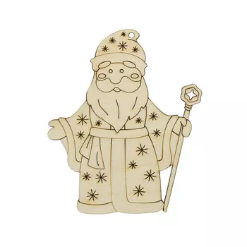 L-1321 Деревянная заготовка 'Дед Мороз пришел' 10*8,4*0,3см Астра