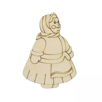 L-1325 Деревянная заготовка 'Девочка Дуня' 8,9*6,2*0,3 см Астра