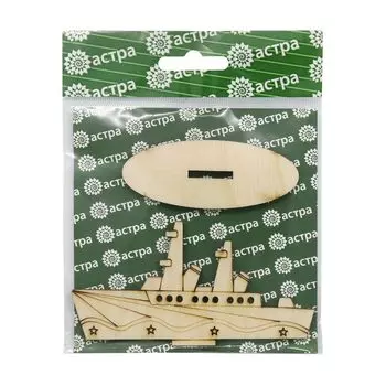 L-1391 Деревянная заготовка на подставке 'Корабль' 11*3*6см Астра