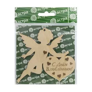 L-1404 Деревянная заготовка 'Ангел с сердцем' 10*11*0,3см Астра