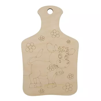 L-1407 Деревянная заготовка доска ' Бычок и ромашки ' 24,7*15,7*0,6см Astra&amp;Craft