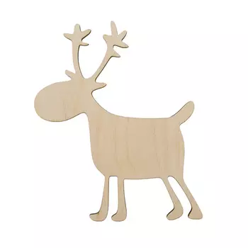 L-1412 Деревянная заготовка ' Смешной Олень ' 14,9*14*0,3см Астра