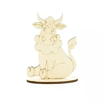 L-1415 Деревянная заготовка на подставке 'Корова. Милашка' 9*7*2,4см Astra&amp;Craft