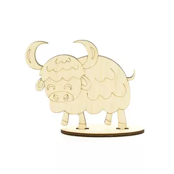 L-1417 Деревянная заготовка на подставке ' Маленький Як ' 9*6*2,4см Астра