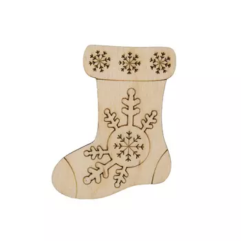 L-1432 Деревянная заготовка ' Носочек ' 5,9*4,9*0,3см Астра