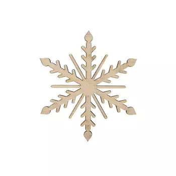 L-1433 Деревянная заготовка ' Снежинка острая ' 5,7*5,7*0,3см Астра