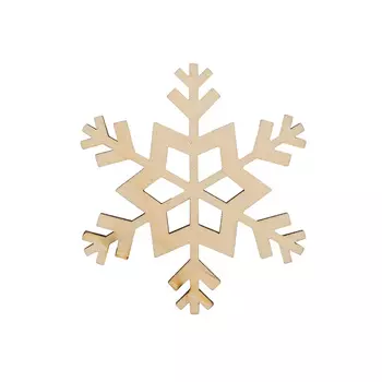 L-1434 Деревянная заготовка ' Снежинка звездочка ' 5,9*5,9*0,3см Астра
