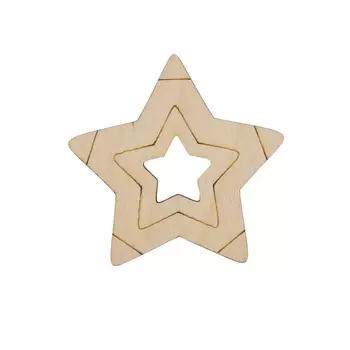 L-1435 Деревянная заготовка ' Звезда ' 5,8*5,8*0,3см Астра