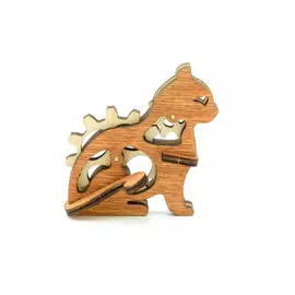 L-1447 Деревянная заготовка конструктор ' Кошка ' 6,2*6,5*2,9см Астра