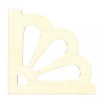 L-184 Деревянная заготовка 'Декоративный элемент уголок 2', 10*10 см, 'Астра'