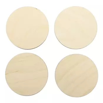 L-206 Деревянная заготовка 'Набор подставок под горячее', 9,5*9,5 см, упак./4 шт., Astra&amp;Craft